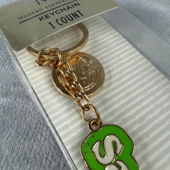 Sagittarius Zodiac Sign Keychain By Modern Expressions Green Gold Colors - Picture 4 of 16